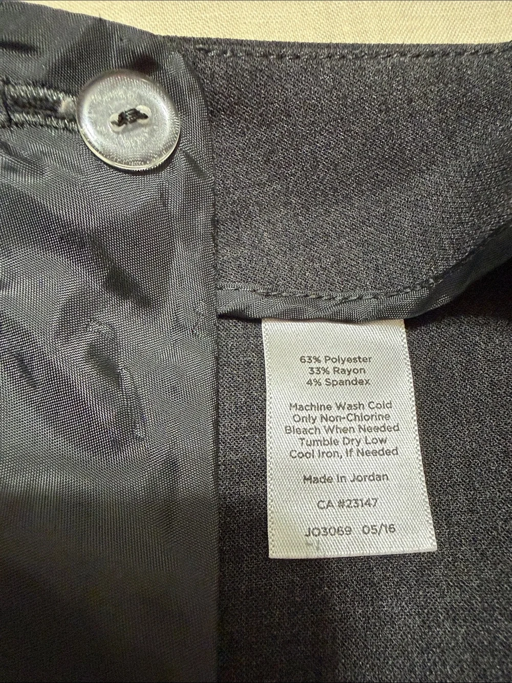 Talbots Women's Gray Straight-Leg Trousers, Side Zipper Entry. Size 16. - Picture 8 of 12